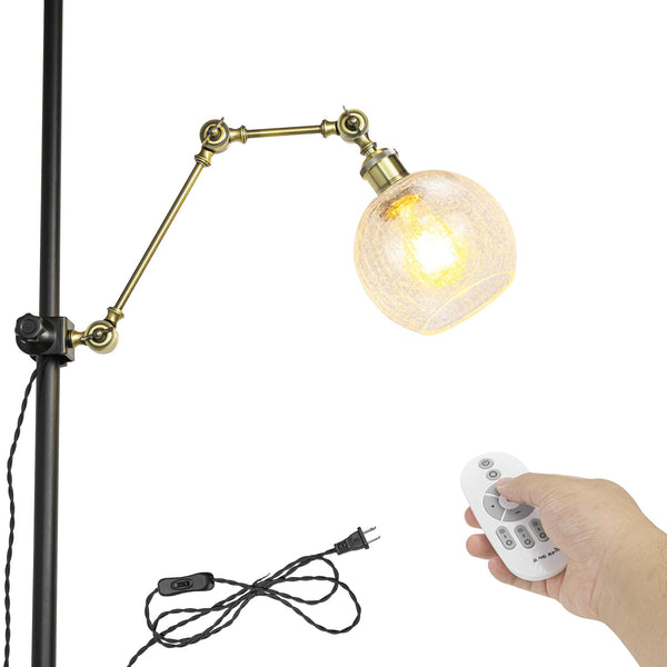 FSLiving ブラケットライト クリップライト ブロンズ  調光調色 リモコン付属 角度調節可能 縦アクセサリーに固定可能 新生活 突っ張り棒対応 賃貸照明 賃貸対応照明器具 E26 レトロ 電球付属 BDZB-CYAN-10CM-20CM-QGT-15CMLW-QP50