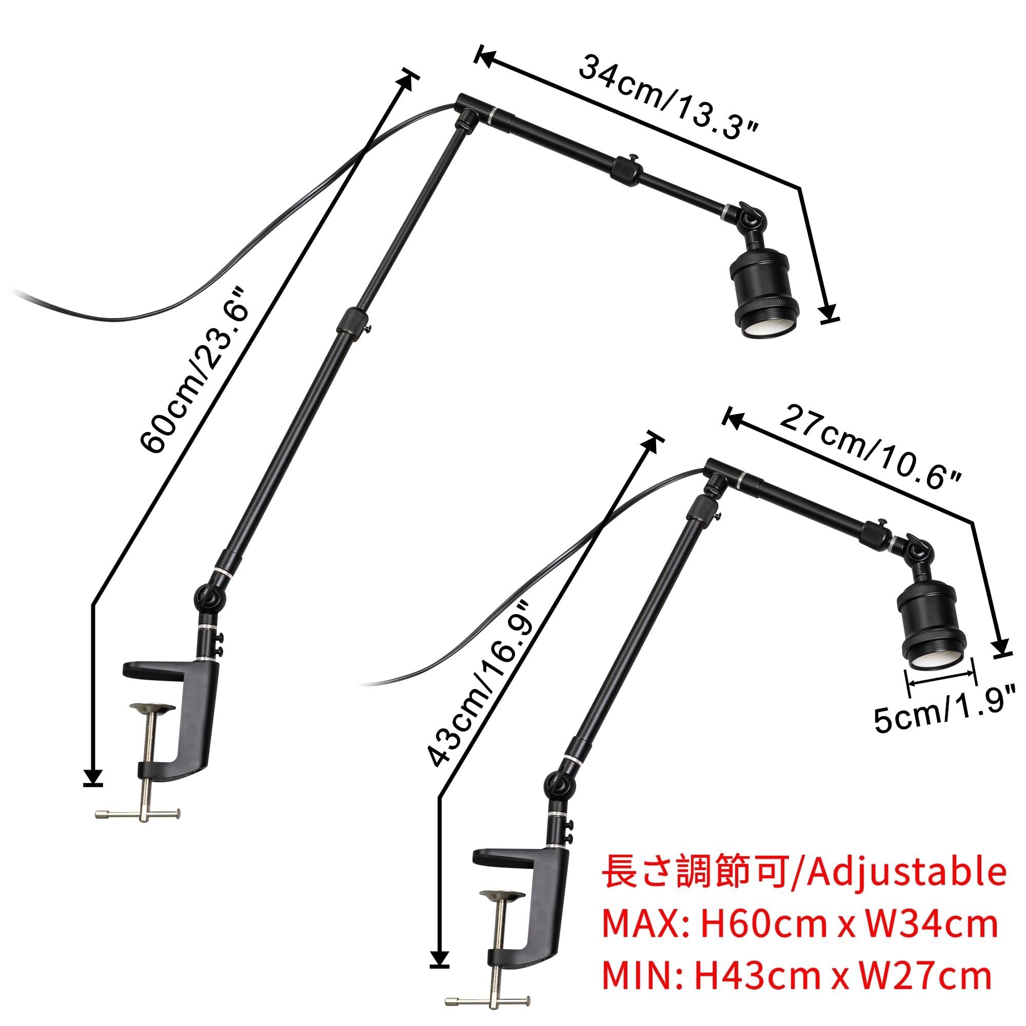 植物育成ライト 10W 4000K 2個 クリップソケット付き 植物育成ライト 10W 4000K 2個 クリップソケット付き