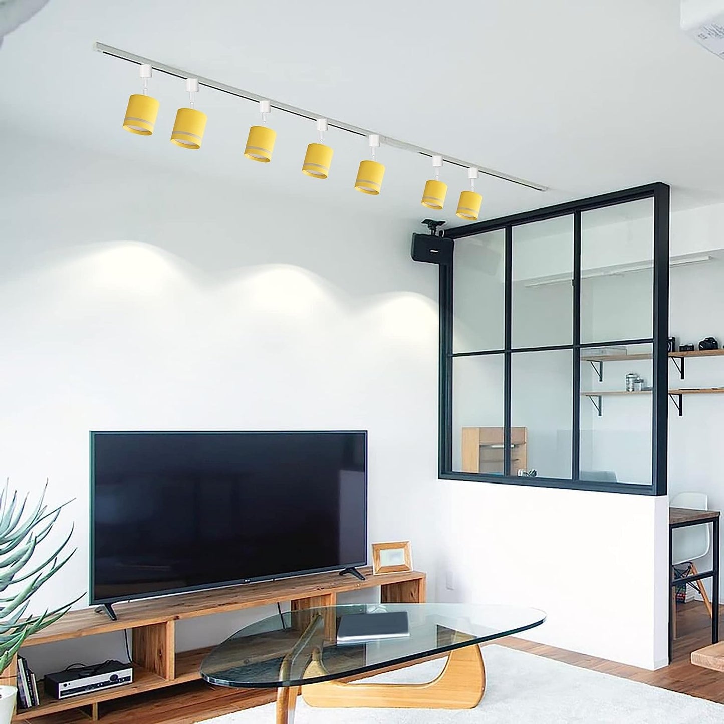FSLiving 9W (entspricht 100W) Downlight mit Fernbedienung, Dimmen, Tonen, Einstellbarer Winkel, LED-Lichtschiene, Einbaustrahler, Beleuchtung der Lichtschiene, Für Decke, Esszimmer, Wohnzimmer