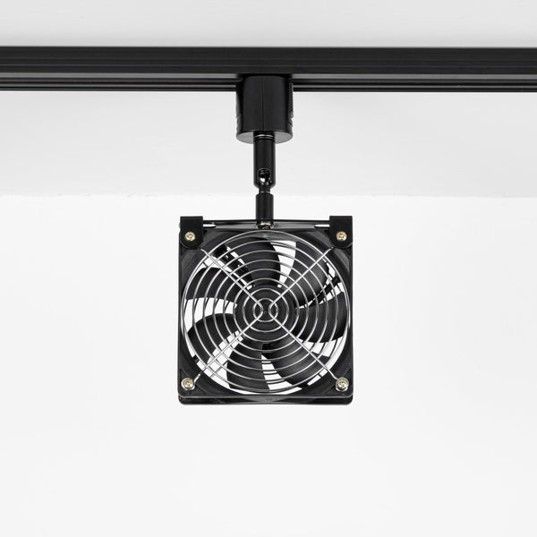 FSLIVING 送風機 ダクトレール式 角度調節可 観葉植物 ペット用可 取付簡単 換気 空気循環 オフィス用 リビングルーム用 オシャレ ブラック本体 簡約 工事不要