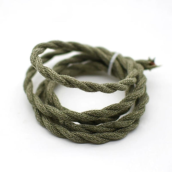 FSLIVING 10メートル ツイストコード 丸打コード DIY 2ココード 配線 コード 電線 ケーブル ニット線 耐熱絶縁電線 編組生地ワイヤー PJ0943QHM-10M