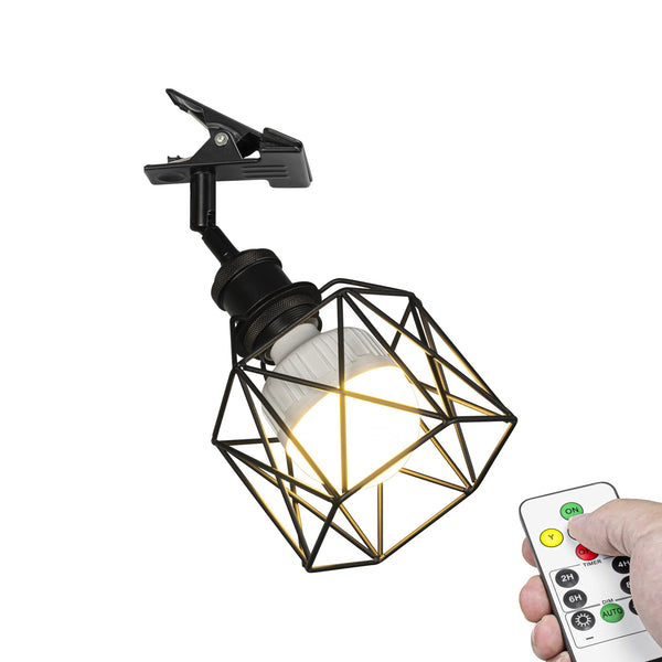 FSLiving クリップライト RGBタイプ 5Ｗ充電電球 40W白熱電球形相当 定時措置付き 自然色・昼光色・電球色3色調節可 光源強さ調節可 不同な光温度調節可能（紅色・ブルー・グリーンなど）玄関照明ライト 充電式ライト 応急灯 非常用ライト 取り付け簡単 マットブラックソケット　直径13cm