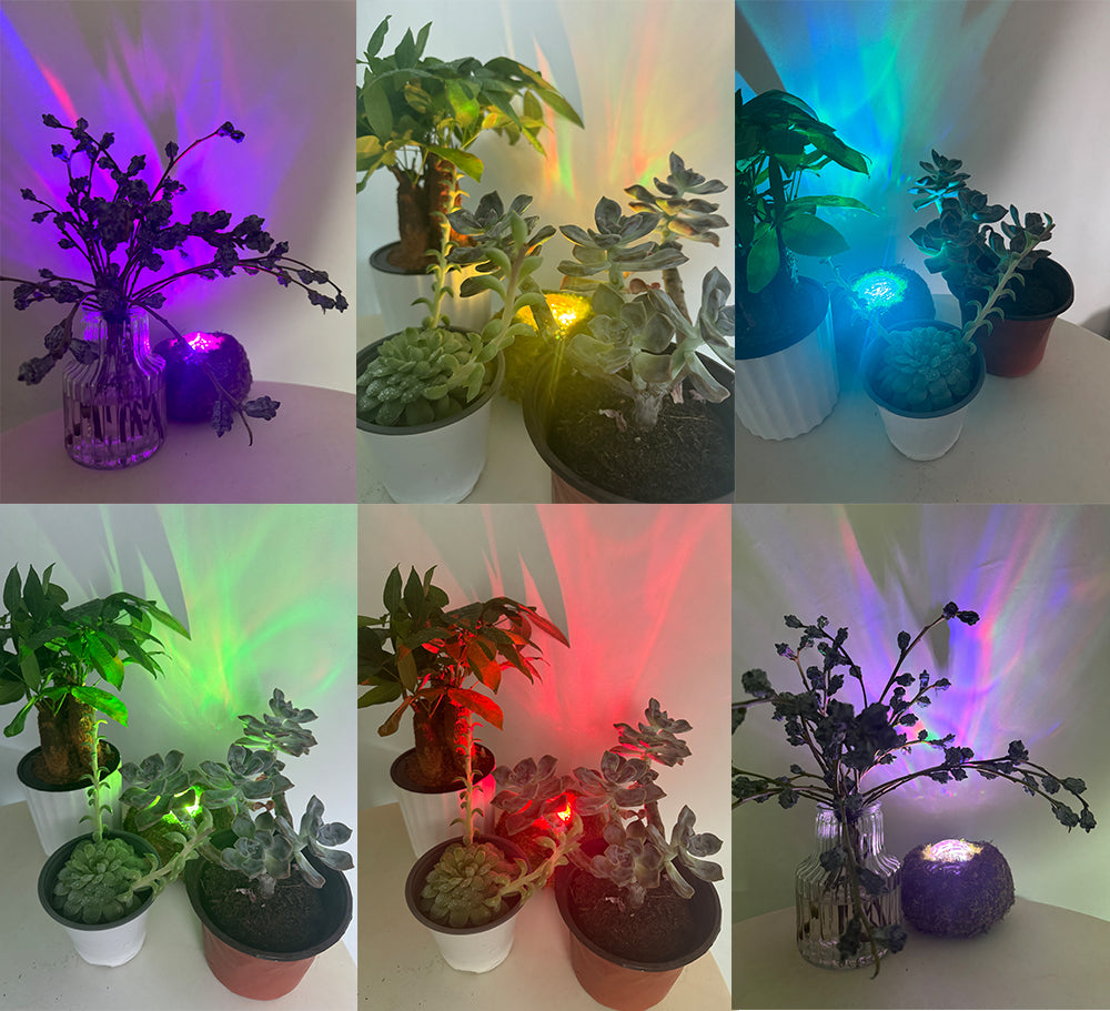 植物と光のある暮らしに／円筒デザインの木製プランター間接照明（USBライト付き） 植物と光のある暮らしに／円筒デザインの木製プランター間接照明（USB