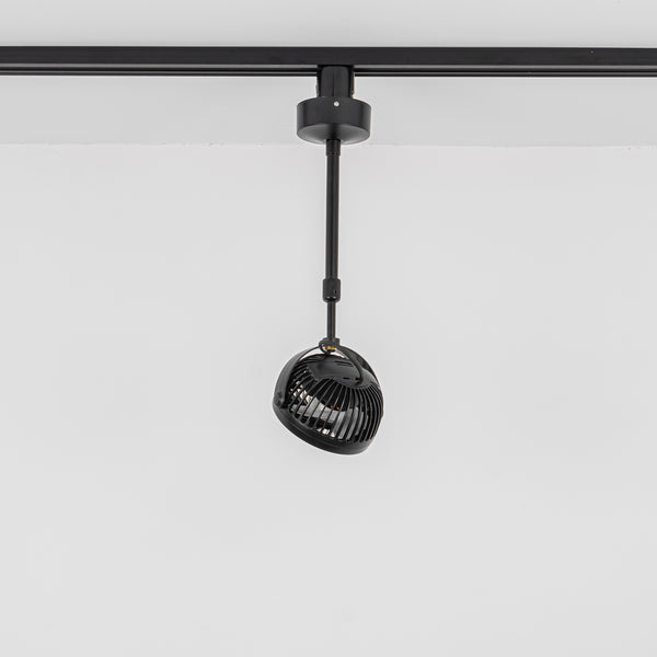fsliving Extendable arm Fan for mounting on duct rail Circulator Fan Adjustable angle Plant growth Air circulation Small blower Small fan Fan for duct rail