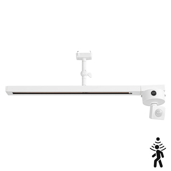 FSLiving 人感センサー付き ダクトレール 50cm 工事不要 引掛シーリング E26 変換アダプター 自動点灯 ライティングレール 賃貸対応 ファン Spot照明設置可