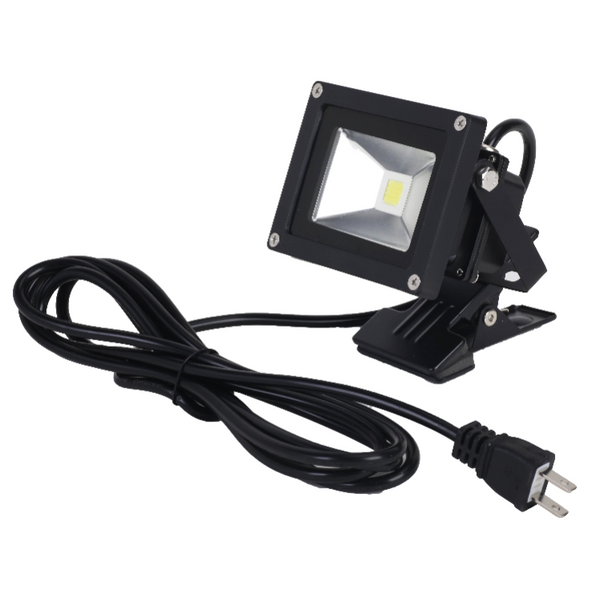 FSLiving スポットライト 10W 6000K 昼光色 led投光器クリップ式 角度調節可能 3mコード付き クリップライト ステージライト 防水加工 防犯ライト 室内 室外 照明マシン 舞台照明 演出 クリスマス パーティー イベント 照明器具 展覧会 展示照明