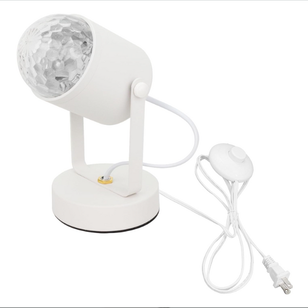 SKIVTGLAMP 15W LED 手持ちサイズ スポットライト 水模様明かり、水紋灯 スタンドライト 調節対応、バックライト 回転する 水の明かり 新しいダイナミックなインテリア照明 北欧デザイ レトロ 水波紋スタンド ムードライト 写真を撮る 子供 贈り物 クリスマスプレゼント 足踏みスイッチ付 廊下の壁際に取り付け ゼット 玄関 カスタム可能 卓上 置き型照明 本体：ホワイト 1個入り