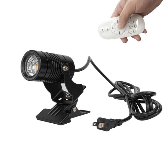 FSLiving 7W Spotlight with Remote Control, Dimmable, Bulb Color/Natural Light/Daylight Color, For Signs, Chalkboard Lighting, LED Clip Light, Piccolo Light, Cord Length 3m, LED Clip Light, Rainproof Clip Light, Desk Lamp