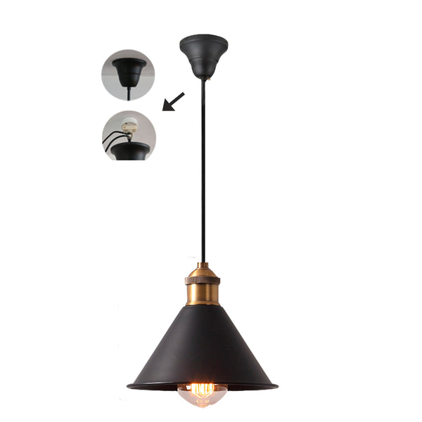 FSLiving Pendant Light, Hanging Ceiling Type, Scandinavian, Stylish, Antique, Modern, Retro, Lighting Fixture, Indirect Lighting, Ceiling Lighting, LED Compatible, e26, Ceiling Cover Included
