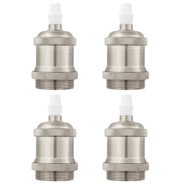 FSliving 4pcs E26 Light Socket Ceramic Socket Bulb Socket Retro Socket Lamp Holder Bulb Holder Pendant Light High Temperature Resistant Edison Bulb Socket Lamp Converter Base Lamp Adapter Converter LED Compatible E26 Socket 