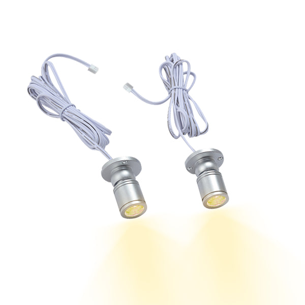 FSLiving 2-Piece Warm White Light Add-on Mini Spotlight Dimmable Jewelry Showcase Display Indirect Lighting Lighting Fixture 