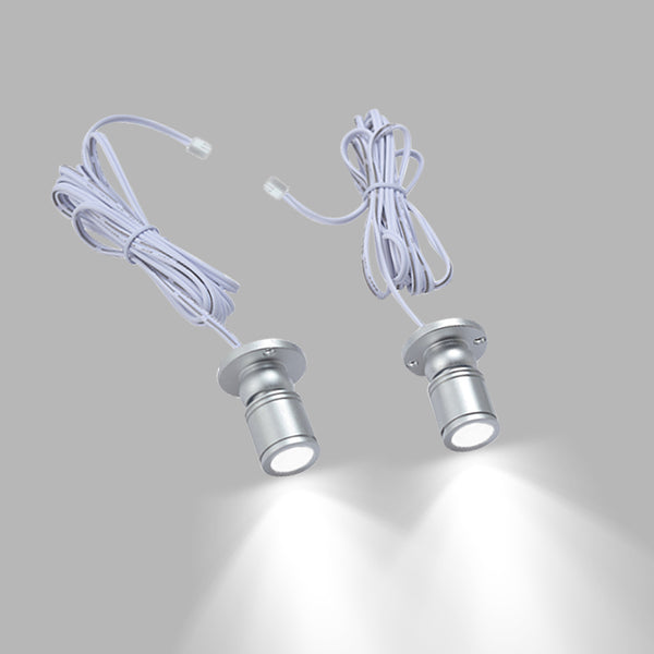 FSLiving 2pcs Daylight Light Add-on Mini Spotlight Dimmable Jewelry Showcase Display Indirect Lighting Fixture 