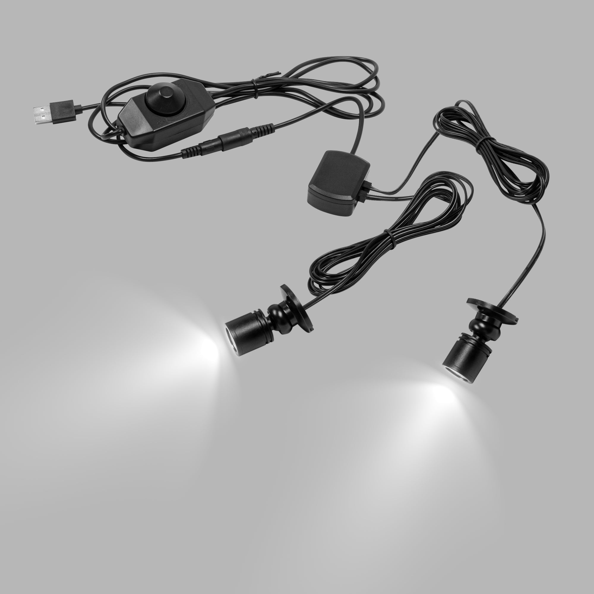 FSLiving 記憶機能付き 発光ユニット 2灯式 調光可 ミニスポットライト ジュエリー ショーケース ディスプレイ 照明器具 ブラック –  FSLIVING