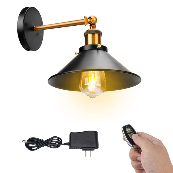 FSLiving ブラケットライト 充電式 バッテリー内蔵式照明 ウォールランプ リモコン付き 配線不要 電球付属 角度調節可 壁掛け照明 LEDライト 壁に穴開け不要 賃貸対応 ベッドサイドライト 電気工事不要 ブラケットライト 壁掛けフックにて固定 電池式照明　賃貸照明 コードレス照明