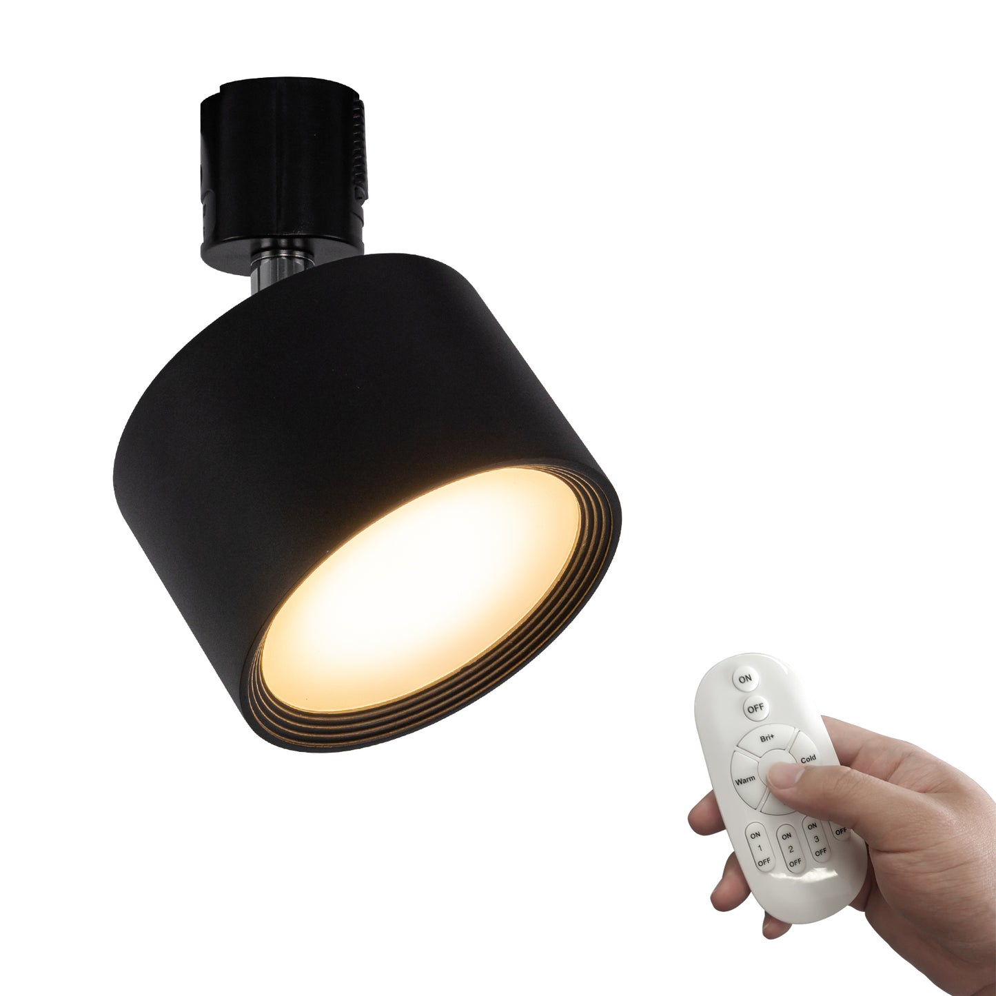 FSLiving 9W (Equivalent to 100W) Downlight with Remote Control, Dimming, Toning, Adjustable Angle, LED Lighting Rail Light, Built-in Spotlight, Lighting Rail Lighting, For Ceiling, Dining, Living Room