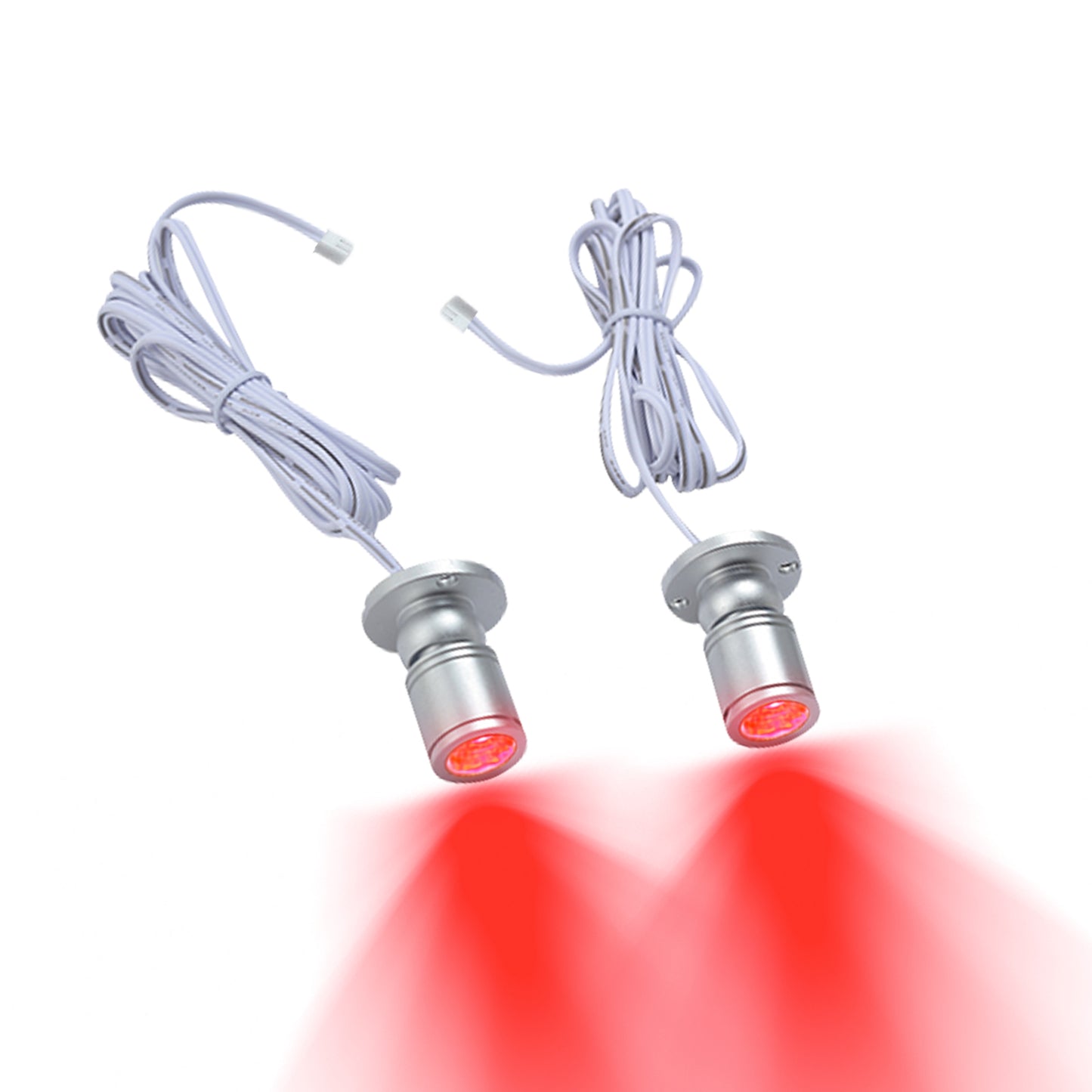 FSLiving 2個入 赤 ライト追加用 ミニスポットライト 調光対応 ジュエリー ショーケース ディスプレイ 間接照明用 照明器具