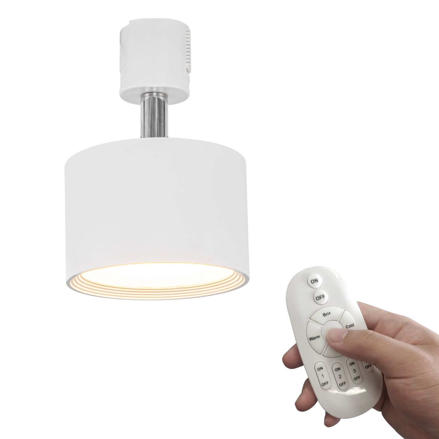 FSLiving 9W (Equivalent to 100W) Downlight with Remote Control, Dimming, Toning, Adjustable Angle, LED Lighting Rail Light, Built-in Spotlight, Lighting Rail Lighting, For Ceiling, Dining, Living Room