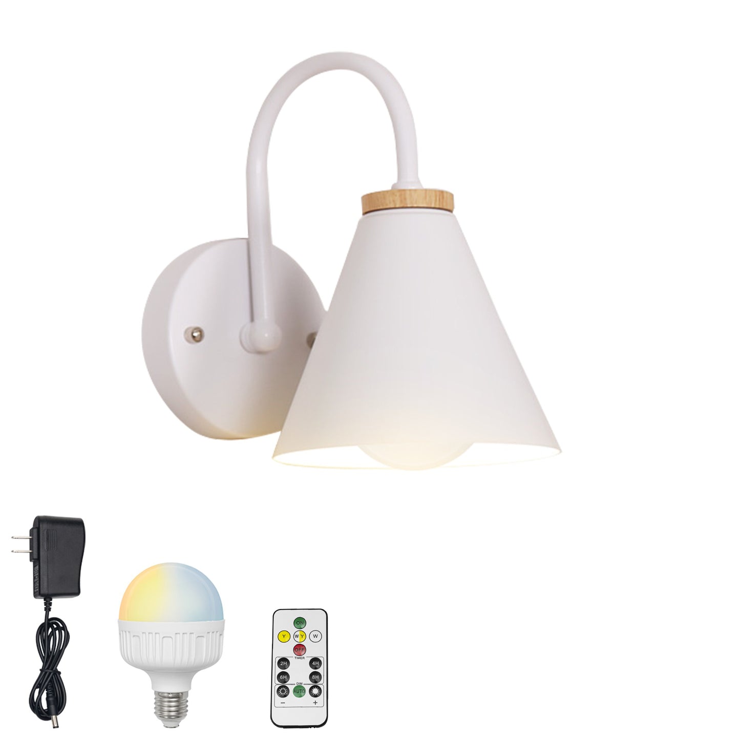 充電式ライト 電池式壁掛けライト 充電式 バッテリー内蔵式照明 調光調色 RGB タイマー リモコン付き 配線不要 電球付属 賃貸対応 ベッドサイドライト 電気工事不要 ブラケットライト 壁掛けフックにて固定 壁掛け照明
