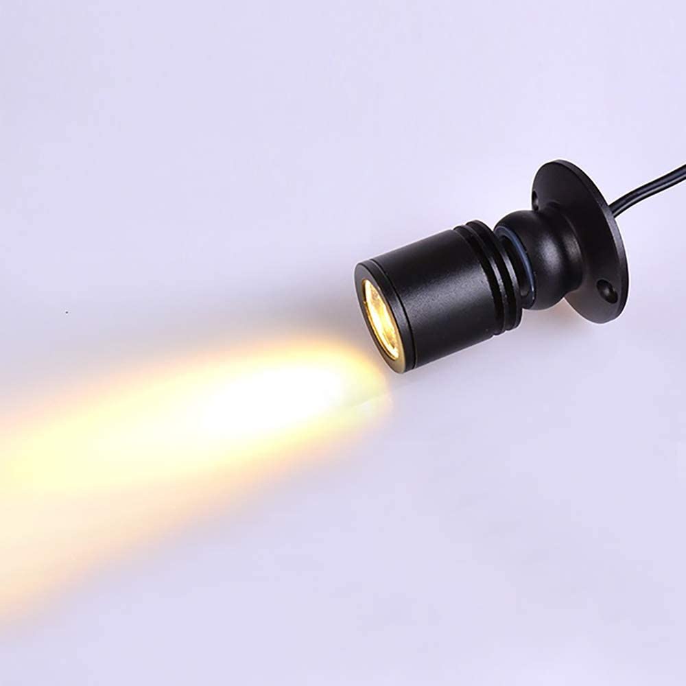 FSLiving 4灯式 本体黒 電球色 発光ユニット  ミニスポットライト 調光対応 ジュエリー ショーケース ディスプレイ 間接照明用 照明器具