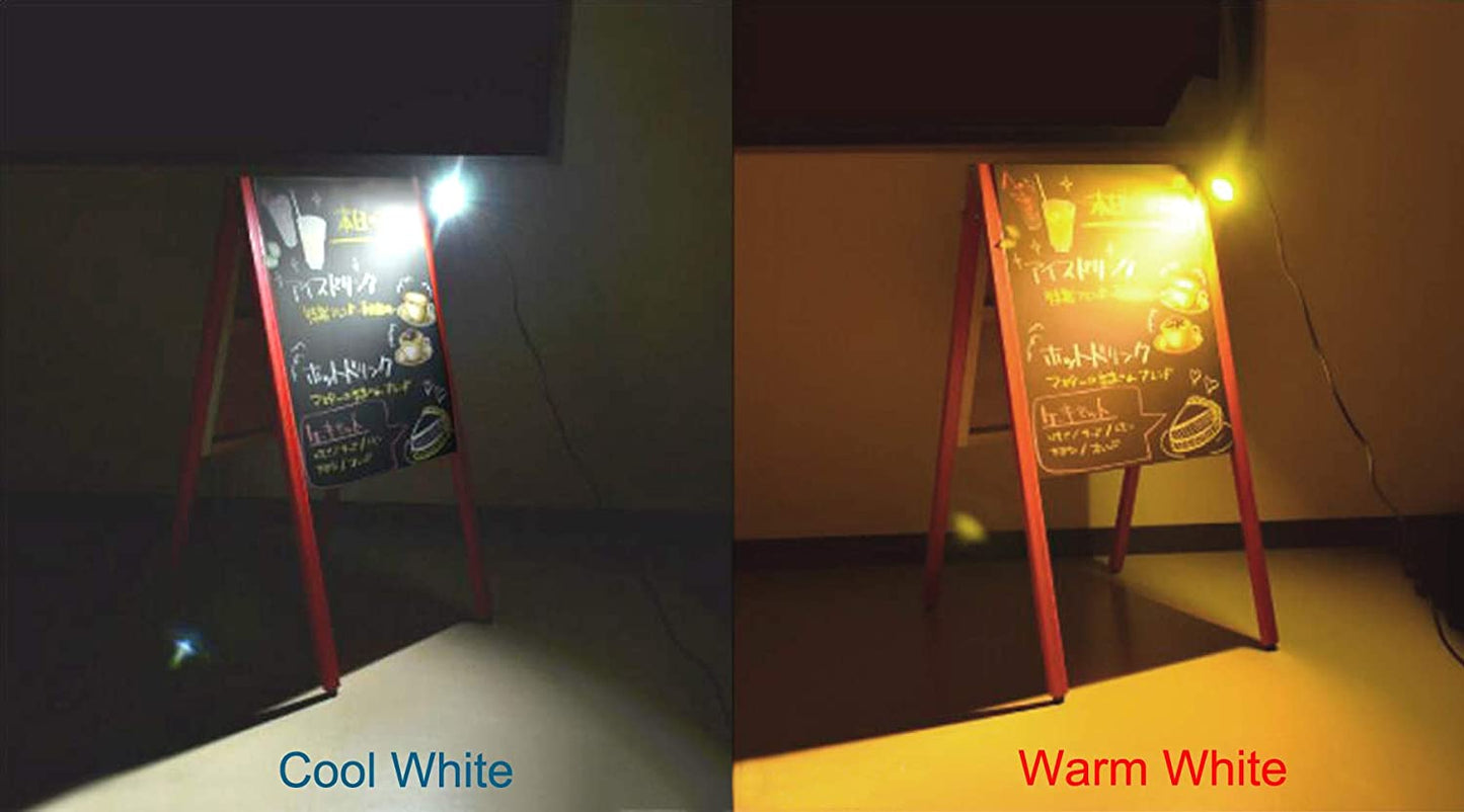 FSLiving 7Ｗ リモコン付き 調光対応 発光色も変更可 電球色/昼光色 看板用 黒板用照明 LEDクリップライト スポットライト ピッコロライト コード長3m LED クリップライト 防雨型クリップライト 電気スタンド
