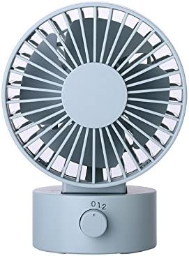 FSLiving USB Blue Fan Motion Sensor Quiet Speed ​​4 Blades 3W USB Fan Tabletop &amp; Clip Type Small Blue Tabletop Fan Camping/Living Room/Outdoor Diameter 10cm 