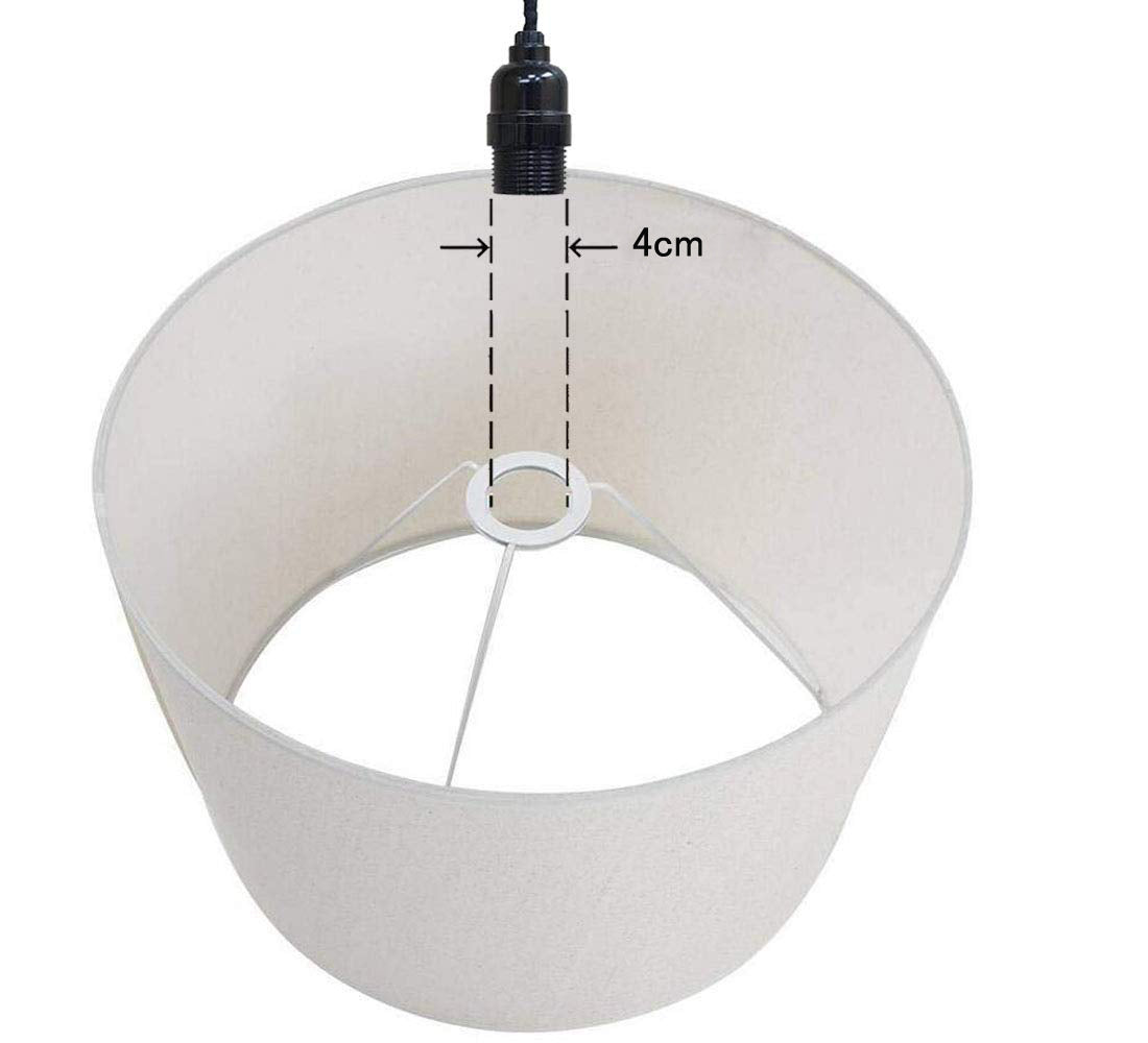 FSliving【交換用】布 ランプシェード ホルダー式 直径20cm スタンド用 テーブルスタンド シェードのみ ランプ 照明