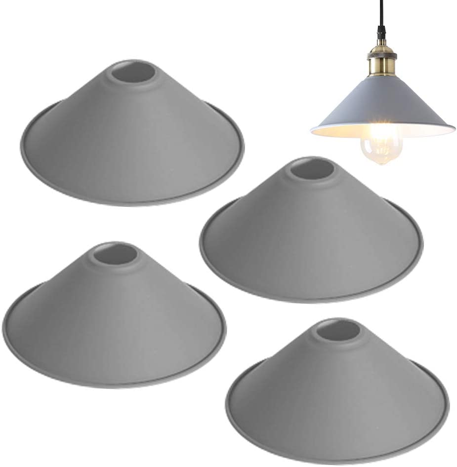 FSliving 4 Pieces Lampshade Lampshade Shade Only Steel Retro Pendant Light Bracket Light Lighting Stylish Nordic Antique LED Compatible Indirect Lighting Bedroom Shade Only DIY