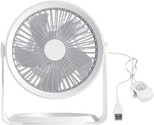 FSLiving USB ファン 人感センサー 静音 スピード 5枚羽根 4W USB扇風機 卓上 & クリップ型 小型 ピンク 卓上扇風機 キャンプ/リビング/アウトドア 直径19cm