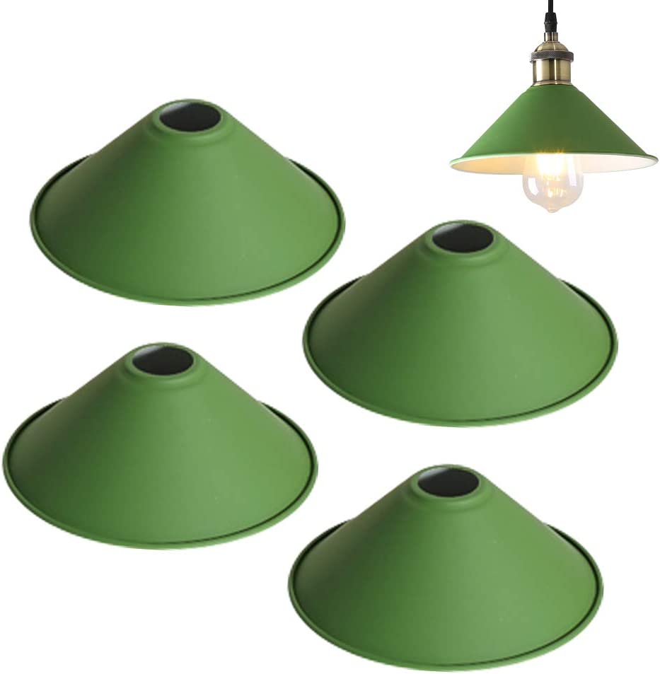 FSliving 4 Pieces Lampshade Lampshade Shade Only Steel Retro Pendant Light Bracket Light Lighting Stylish Nordic Antique LED Compatible Indirect Lighting Bedroom Shade Only DIY