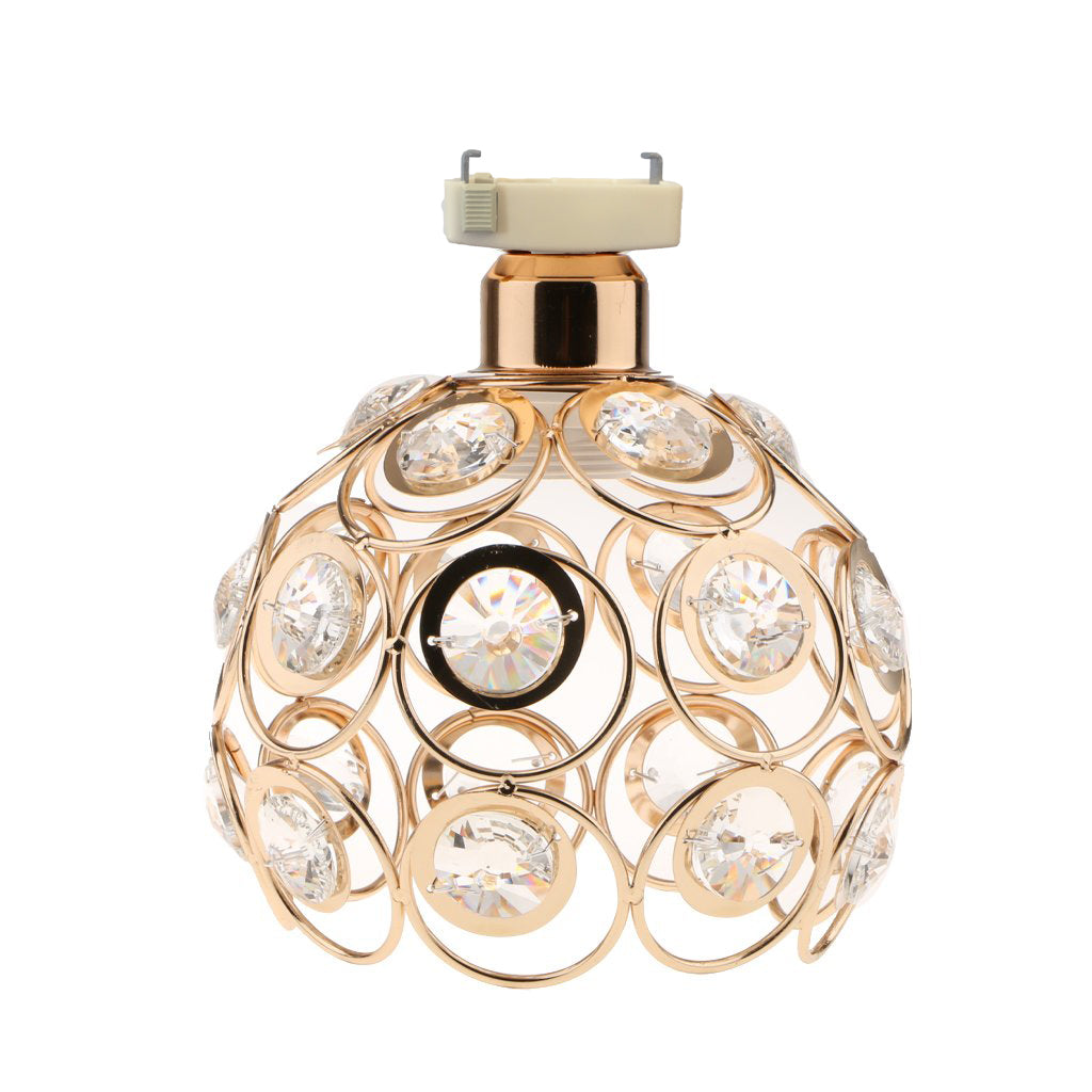FSLiving Crystal Bling Small Ceiling Light Tray Lighting Foyer Lighting E26 Ceiling Light