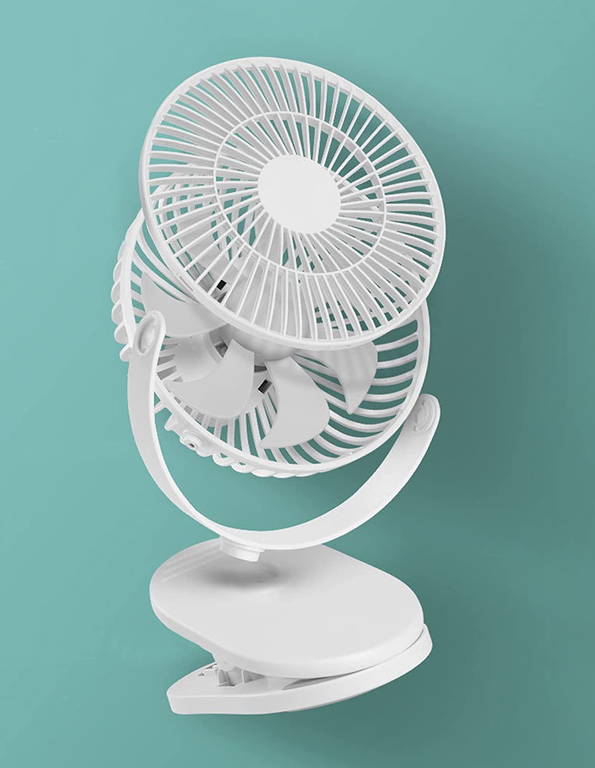 FSLiving USB Fan Motion Sensor Desktop Fan Natural Wind Desktop & Clip Type Brushless Motor Quiet Sensitive