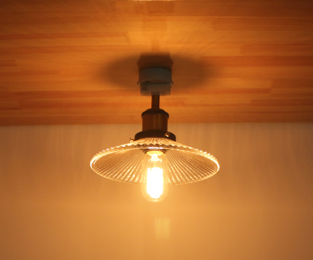 FSLiving Glass Shade Small Ceiling Ceiling Light Hook Type Entrance Light Retro New Life