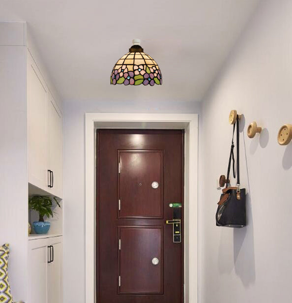 FSLiving Ceiling Light Entrance Lighting Toilet Lighting Corridor Kitchen e26 Stained Glass